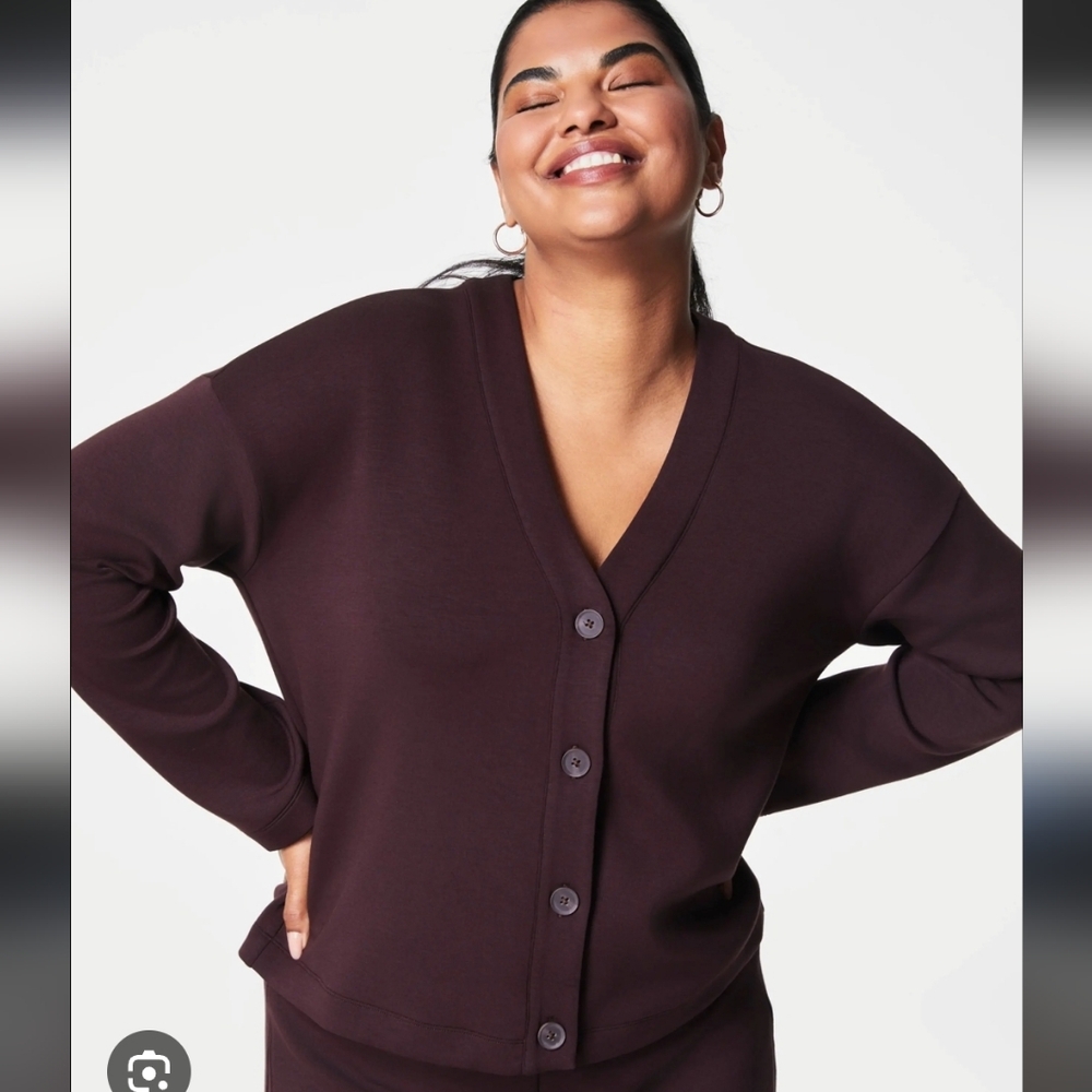 a new day Deep Plum V-Neck Button Cardigan